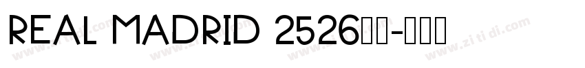 Real Madrid 2526字体字体转换